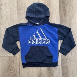 ADIDAS HOODED PULLOVER SWEATSHIRT BLUE SMALL 8